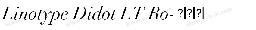 Linotype Didot LT Ro字体转换